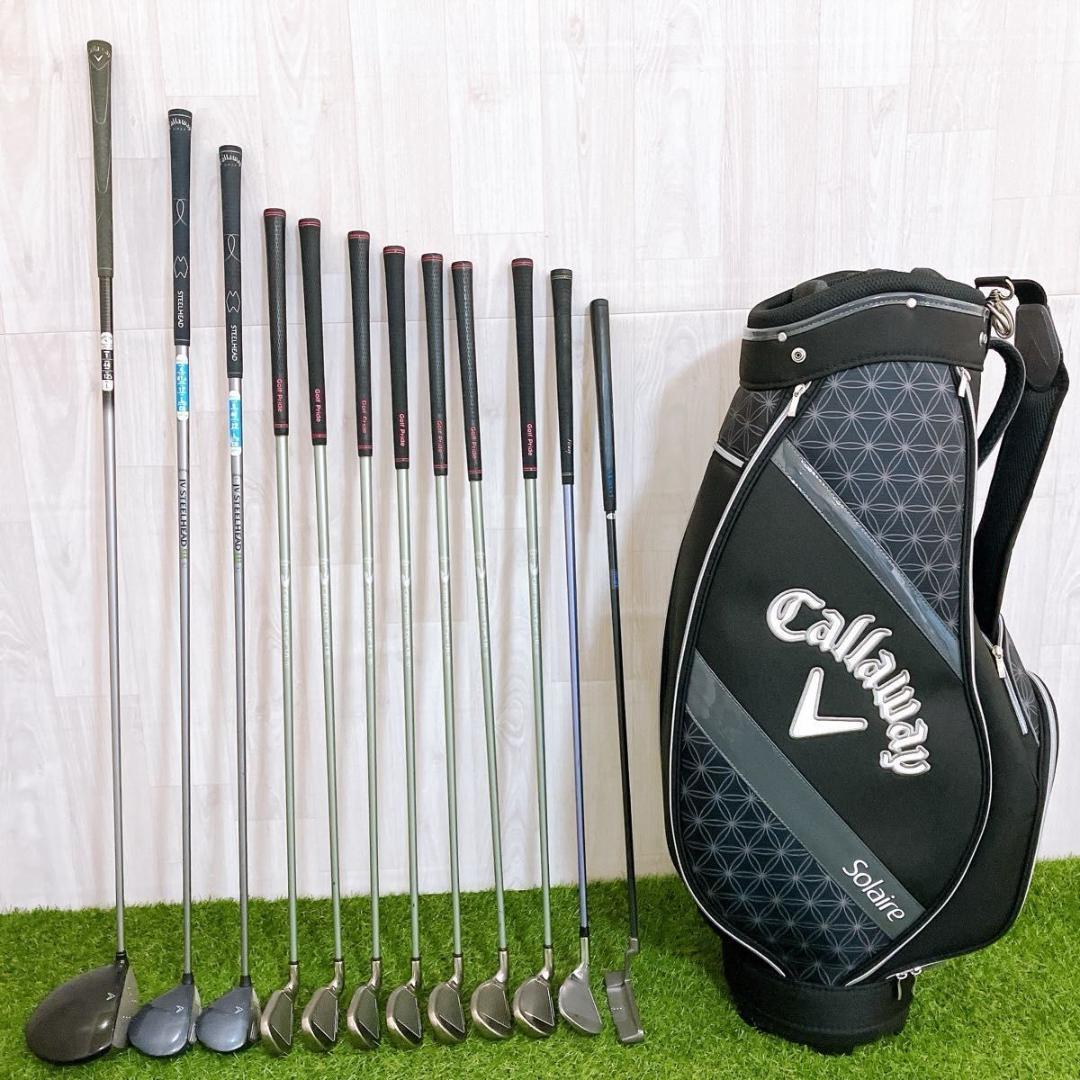 キャロウェイ 初心者向け レディースゴルフセット 豪華12本 右 L ソレイル