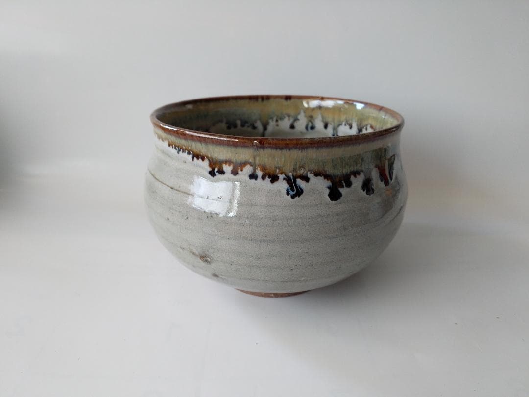 茶道具 丹山窯 小峠葛芳 作 灰釉塩笥 茶碗 共箱 共布 栞 茶器 抹茶碗 新品