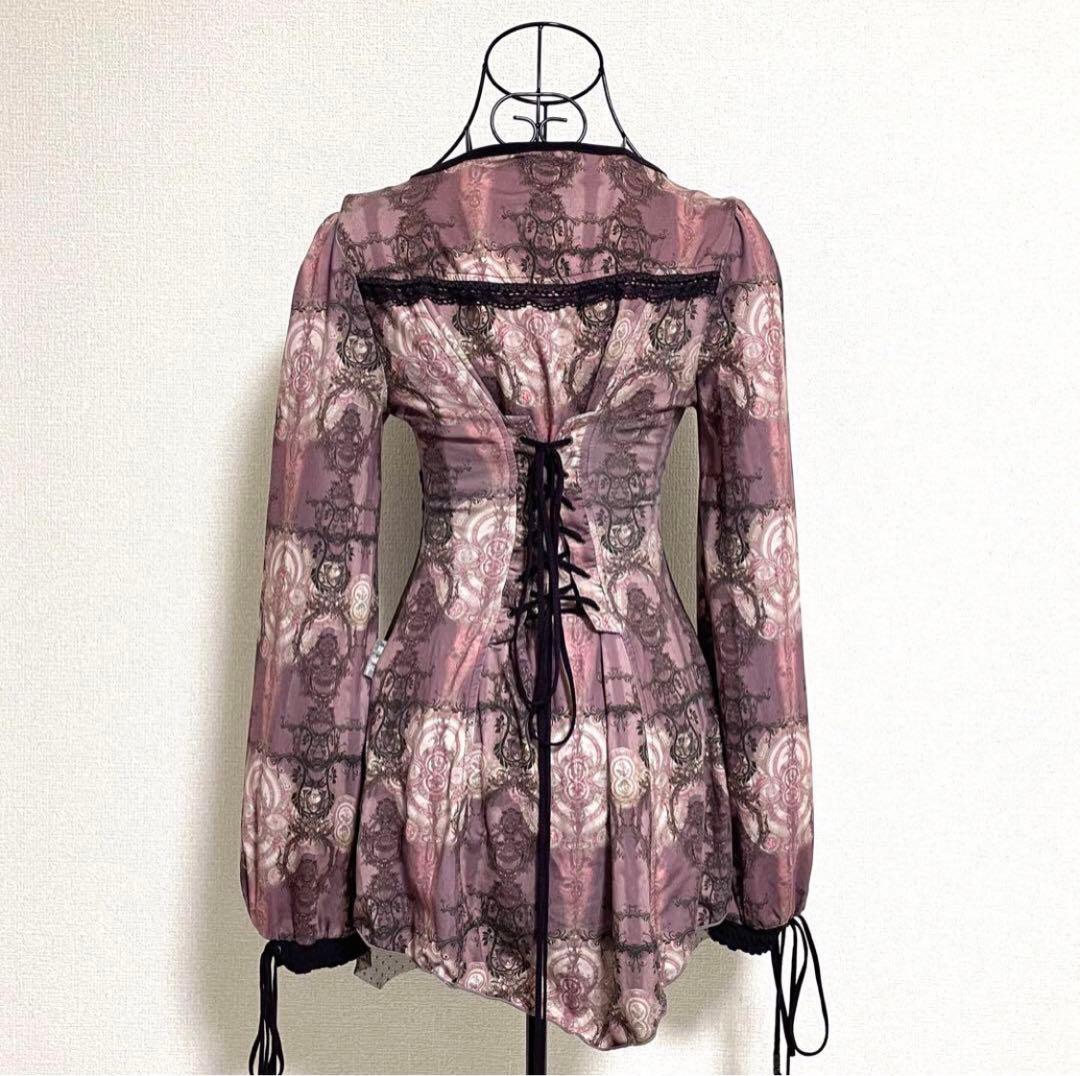 オッズオン フェアリーグランジ レースアップ トップス y2k ゴシック