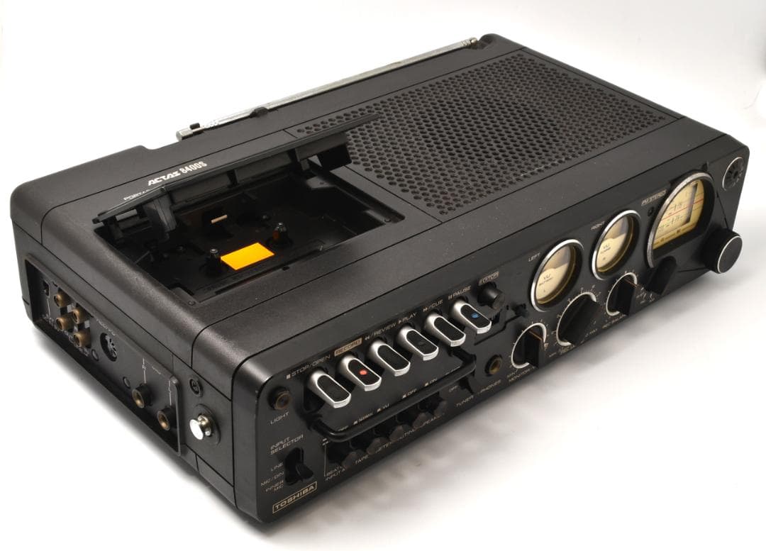 昭和レトロ 東芝 ACTAS RT-8400S 通電確認・ラジオ受信 ラジカセ