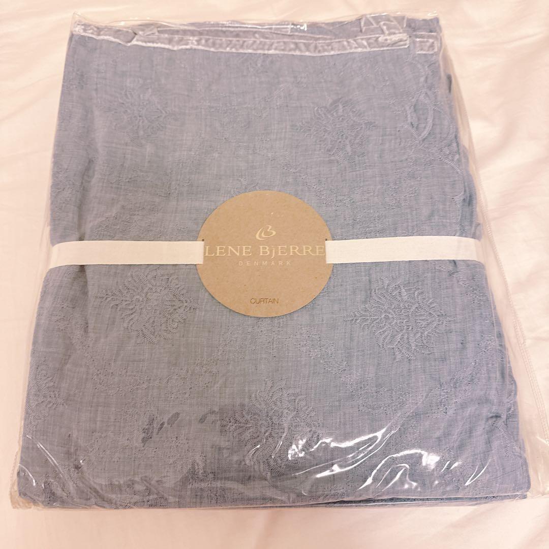 LENE BjERRE レースカーテン アンティーク シャビーシック ブルー