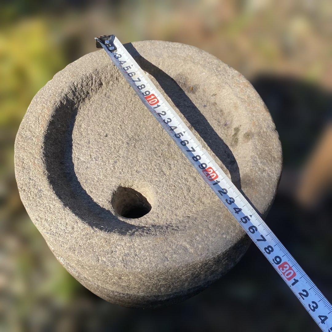 天然石製 石臼　直径約20cm 骨董　古民具