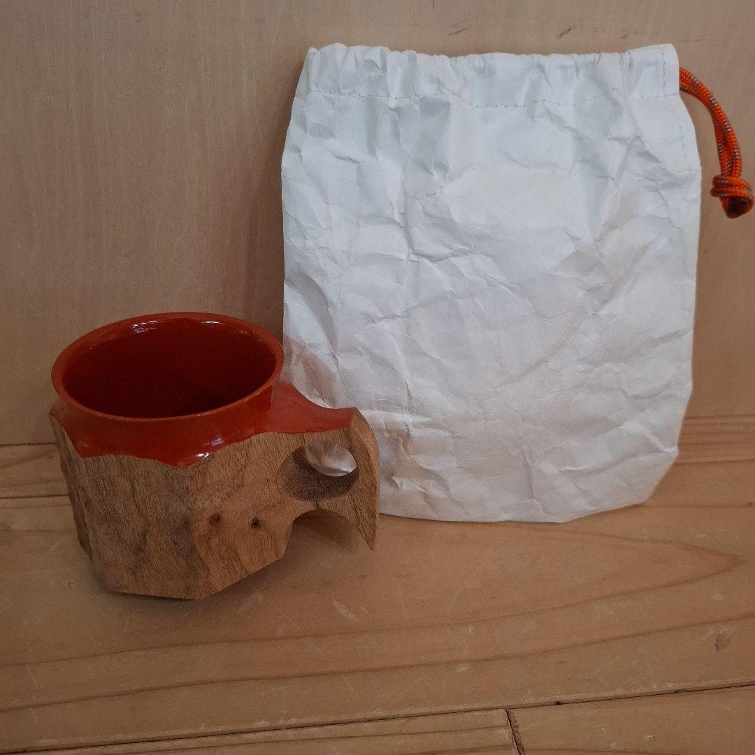 ジンカップ　赤漆 Urushi KIKISA Jincup M 袋付き②