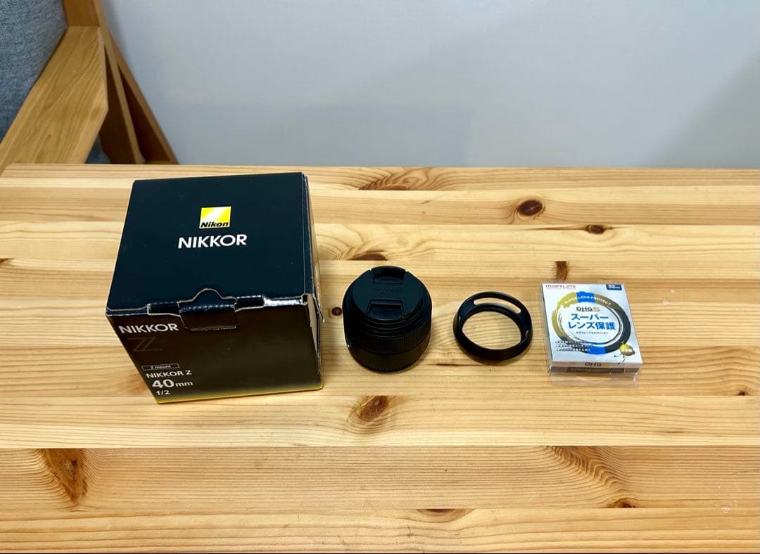 NIKKOR Z 40mm F2 Nikon 保護フィルター、レンズフード付