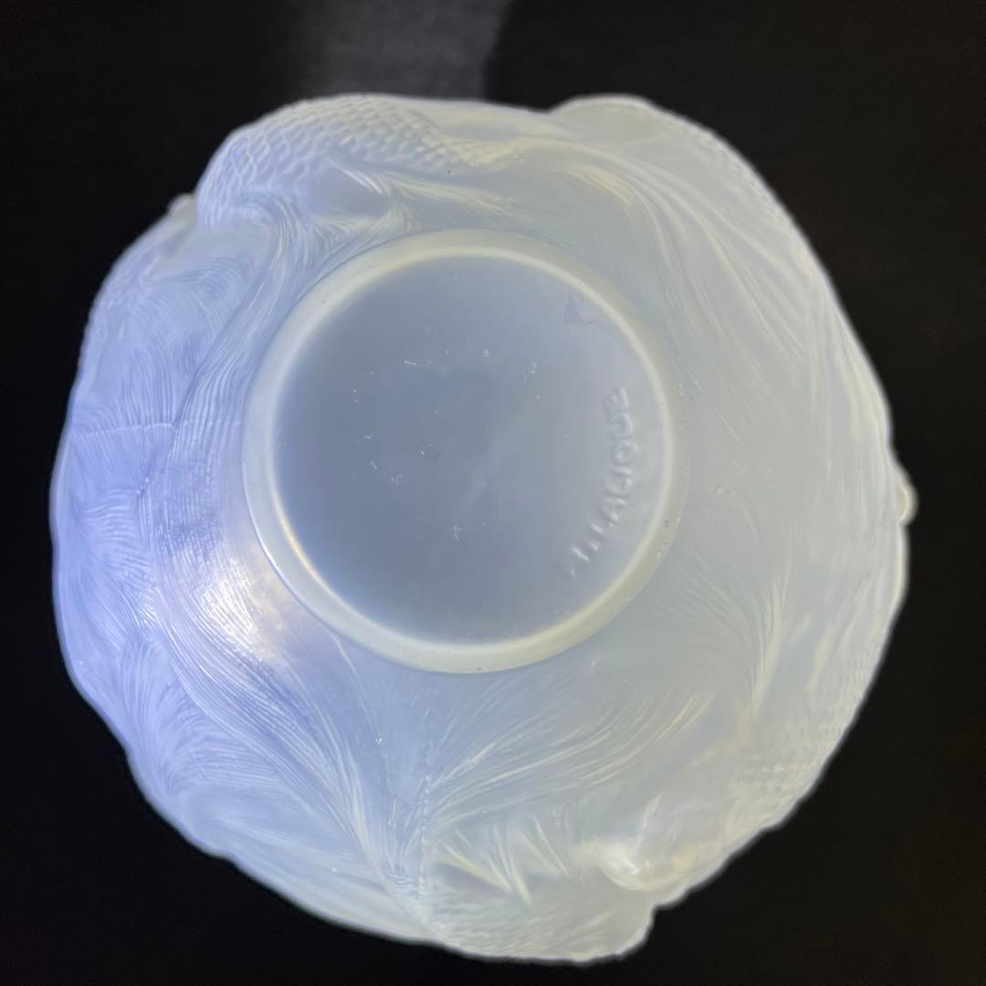 専用1920年頃　ルネ・ラリックFORMOSEウランガラス花瓶　高さ約17.5㎝