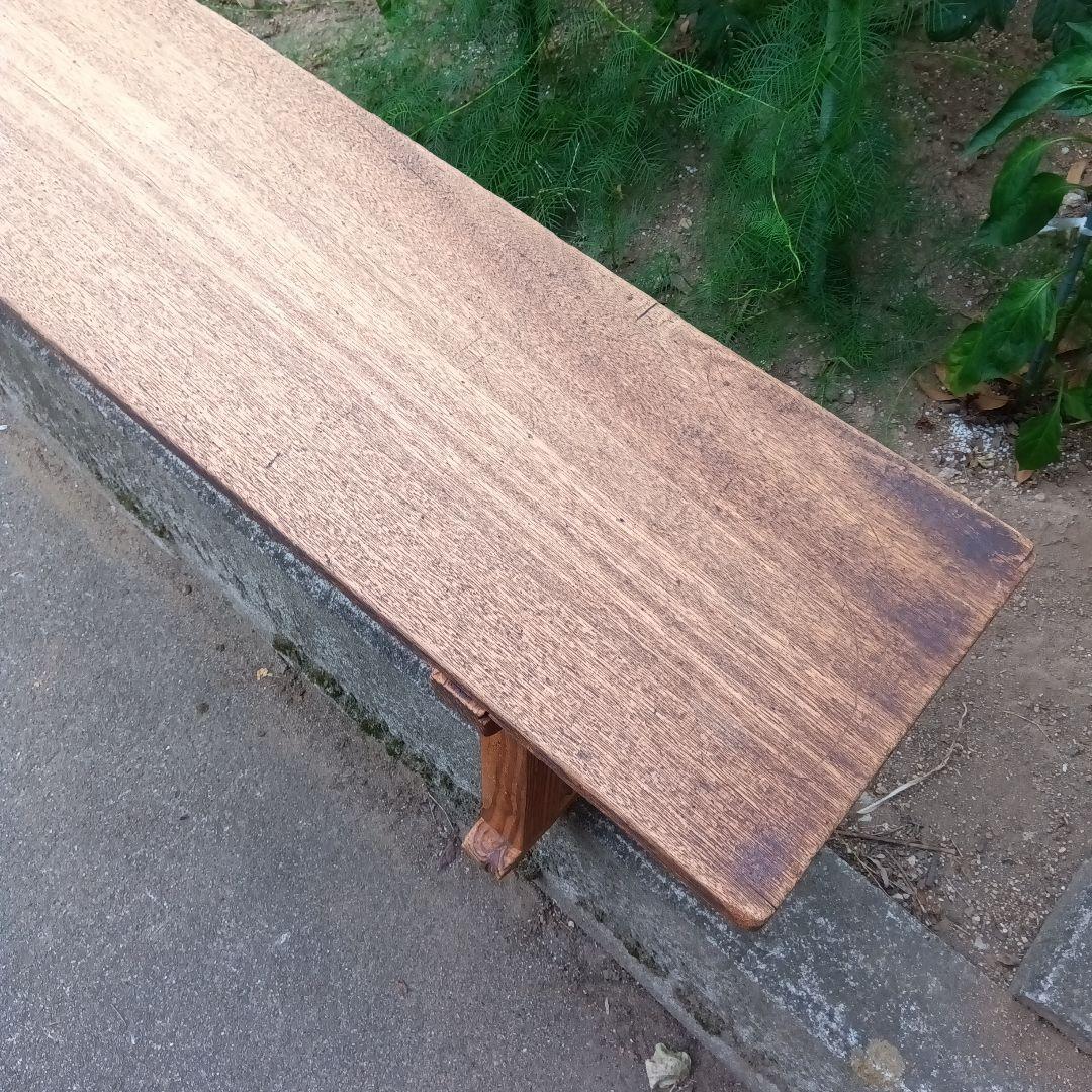 送料無料　昭和のそろばん塾の文机 長机　木製シンプルテーブル