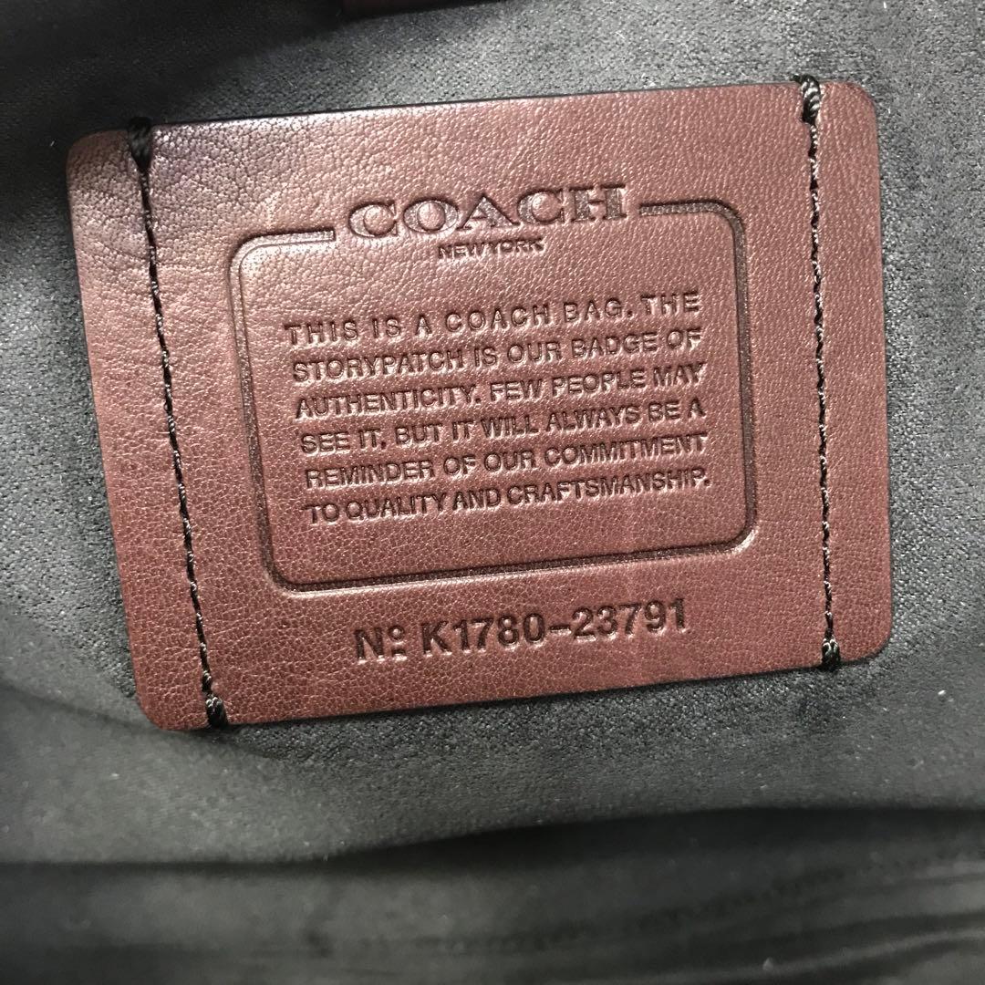 コーチ COACH ビジネスバッグ ブラック レザー ショルダー 23791
