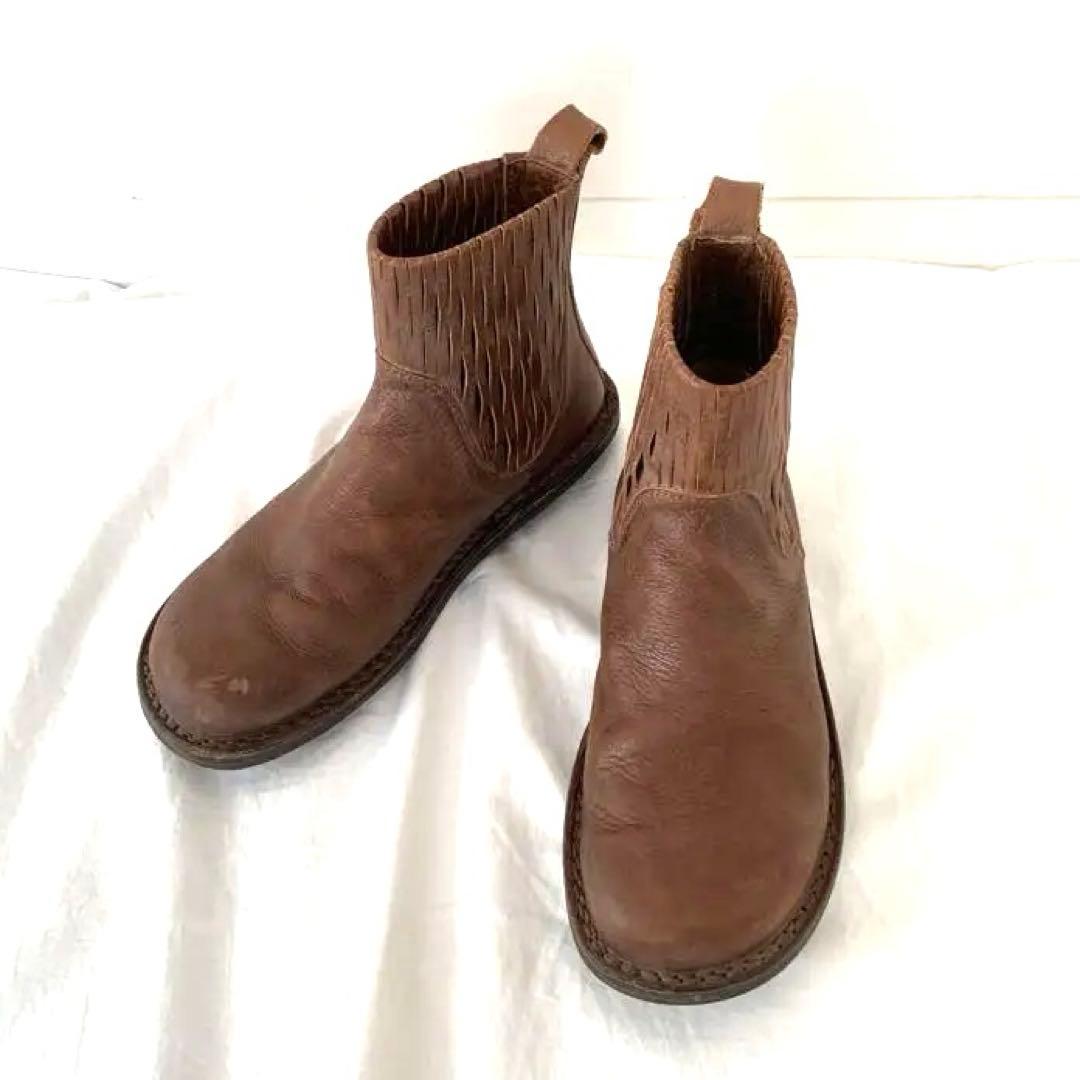 trippen サイドゴア レザー ショートブーツ トリッペン