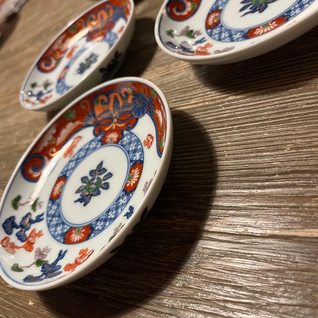 【源右衛門】古伊万里の伝統　日本銘窯　源右衛門作　古伊万里松絵　小皿5枚セット