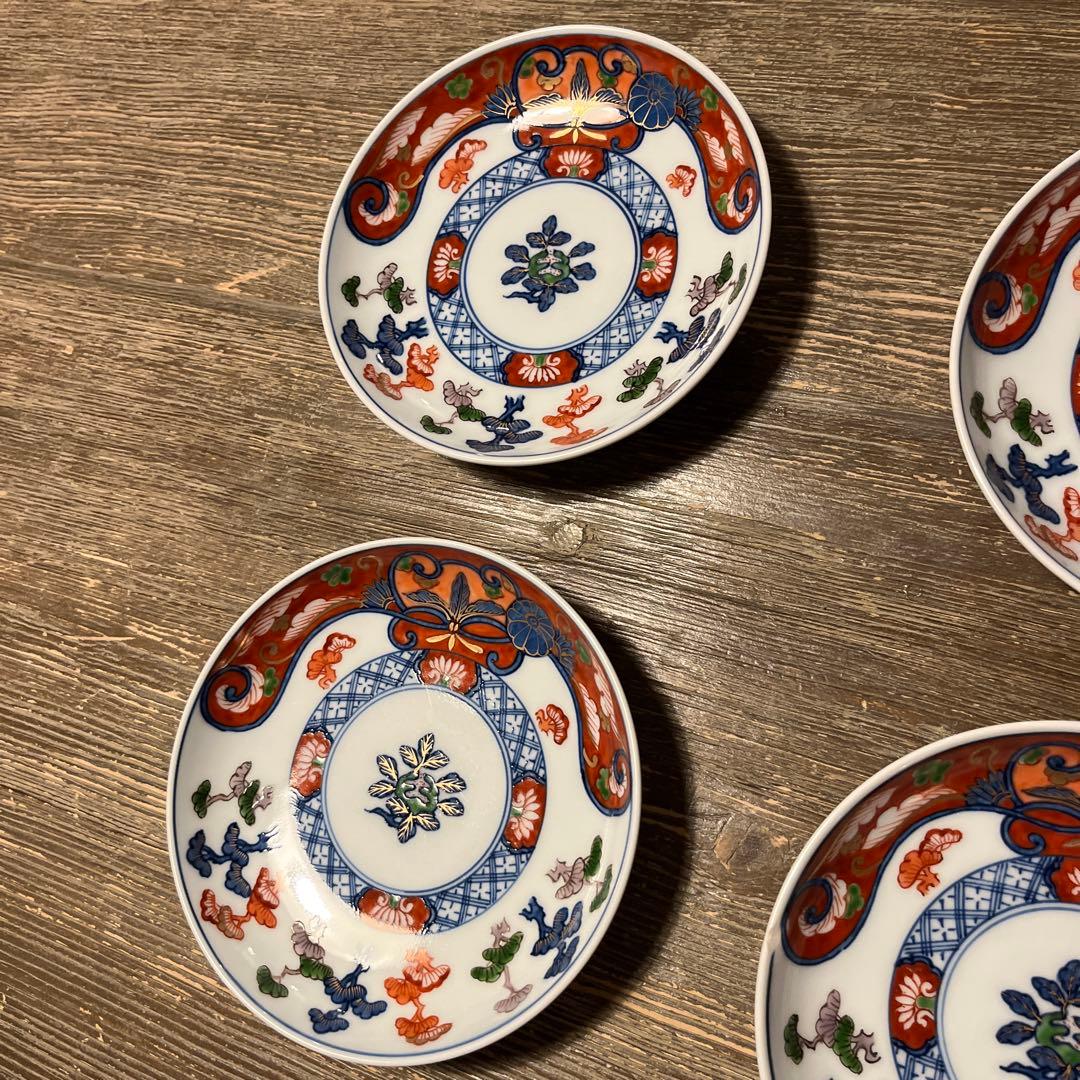 【源右衛門】古伊万里の伝統　日本銘窯　源右衛門作　古伊万里松絵　小皿5枚セット