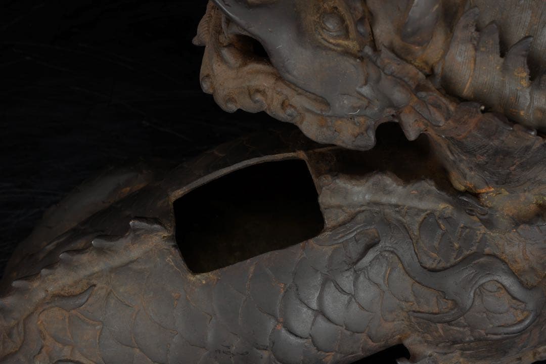 中国古玩 古銅製 麒麟香炉 細密彫刻 霊獣 瑞獣 香道具 唐物 古美術 骨董品