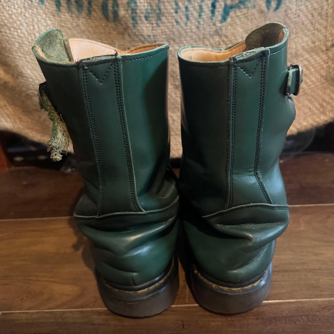 イングランド製 ドクターマーチン エンジニアブーツ緑 UK5 希少