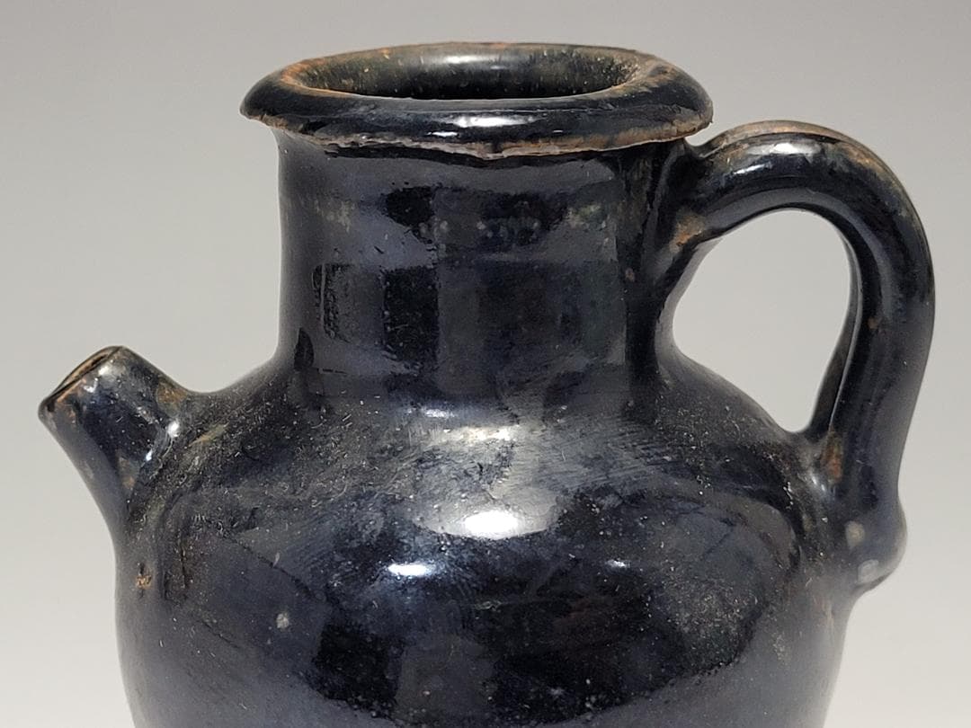 黒釉 水注 宋元時代 高さ約8.9cm