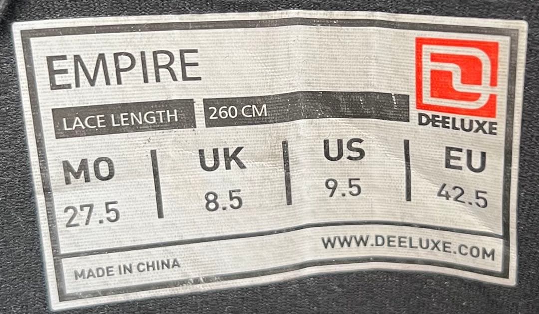 【即日発送】スノボブーツDEELUXE EMPIRE エンパイア 27.5cm