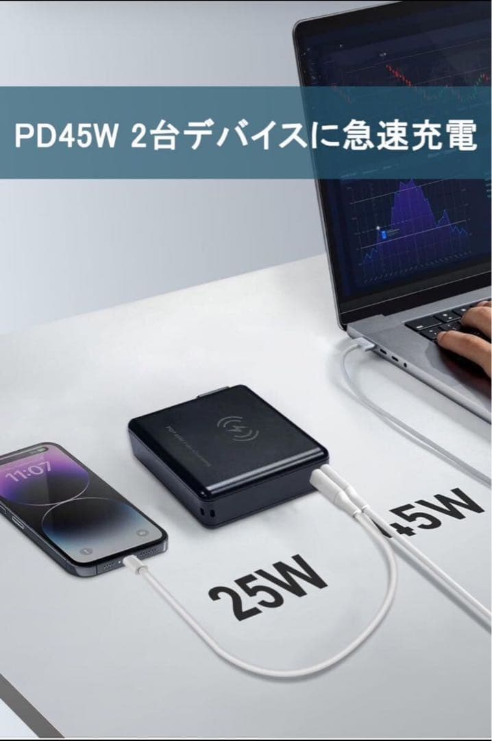 コンセント付きモバイルバッテリー AC出力対応 20000mAh 大容量