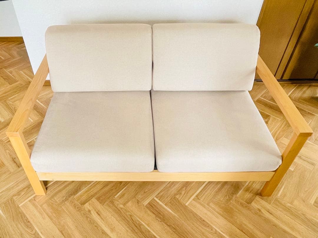 二人掛け 木製フレームソファ「kurera(クレラ)」