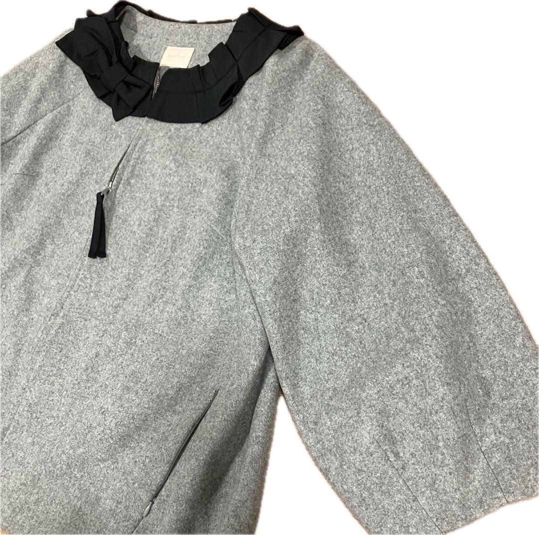 【未使用級】希少✨大きいサイズ46 Rose Tiara コクーンウールコート