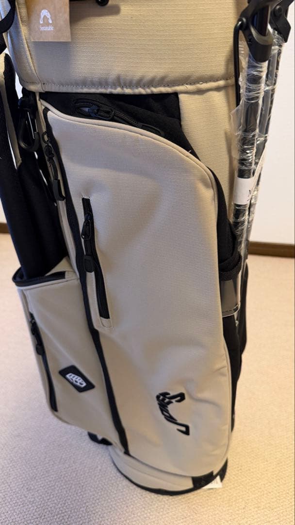 Jonesゴルフ　キャディバッグ　ベージュ　ロゴ刺繍付レア