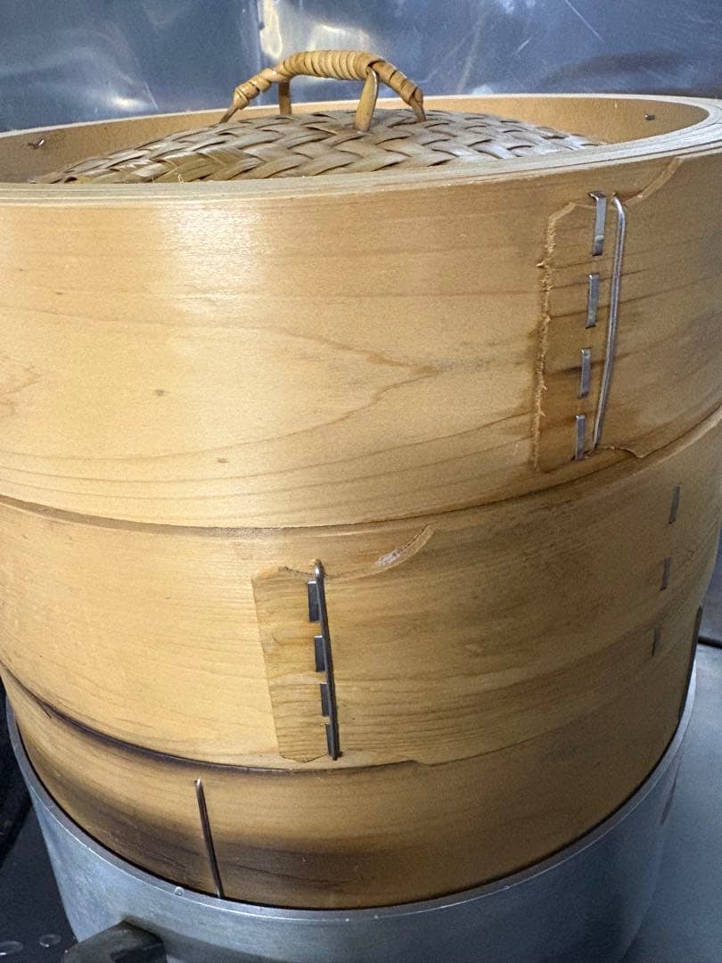 中華せいろ　蒸し器　蒸しかご、30センチ　竹製