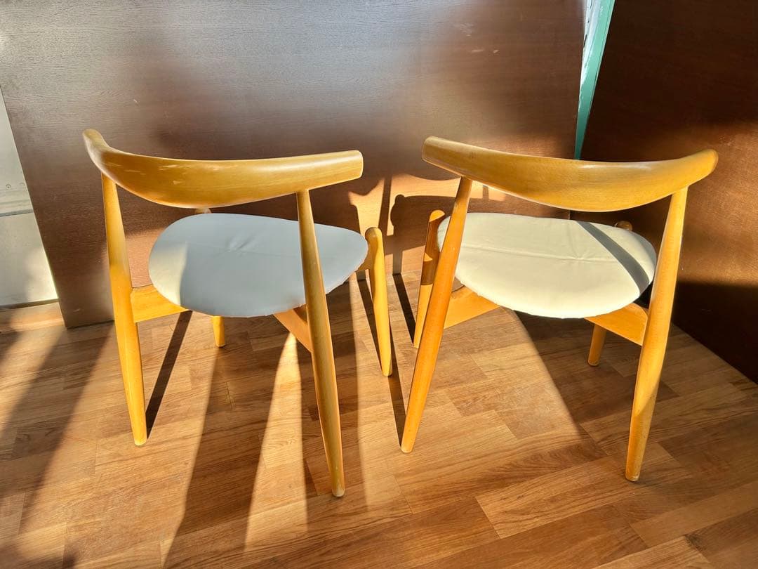 723 北欧風 ダイニングチェア 2脚セット ナチュラル 木製 おしゃれ　モダン