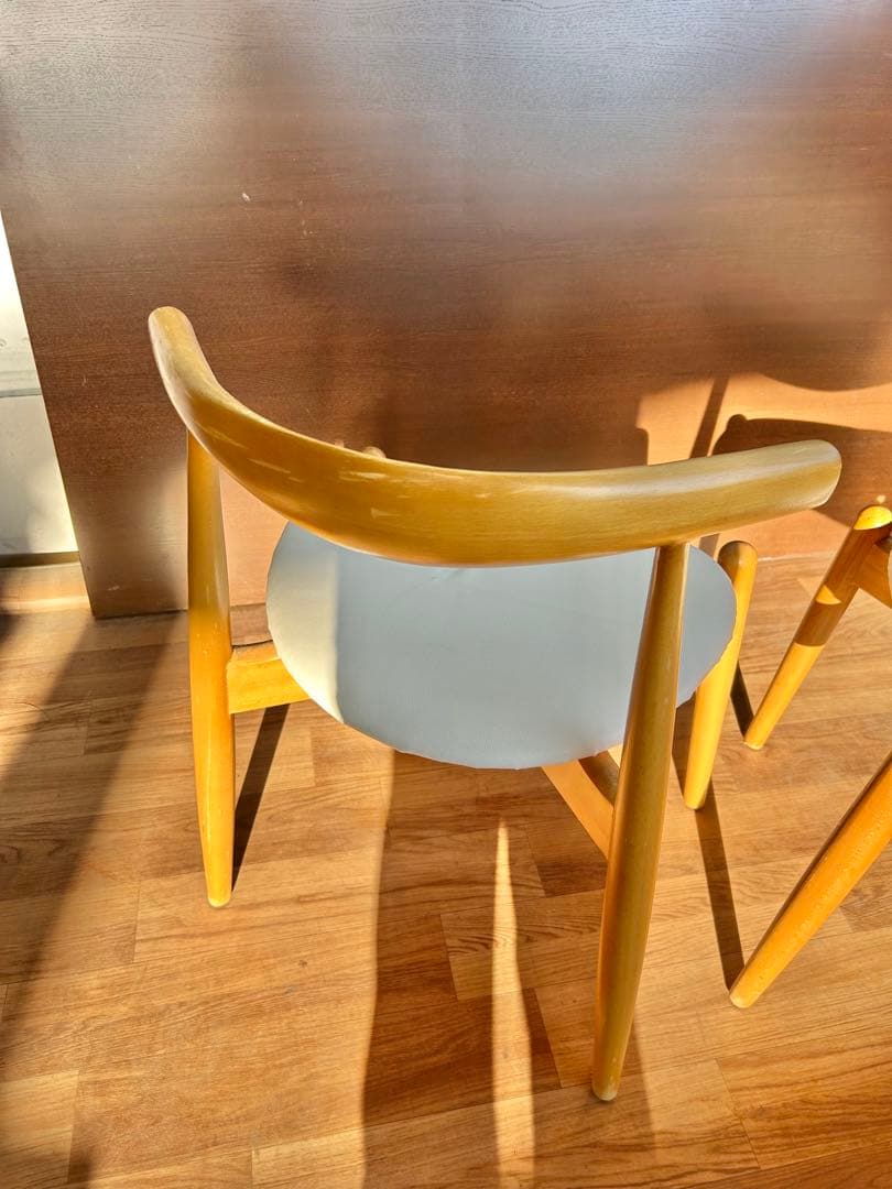 723 北欧風 ダイニングチェア 2脚セット ナチュラル 木製 おしゃれ　モダン