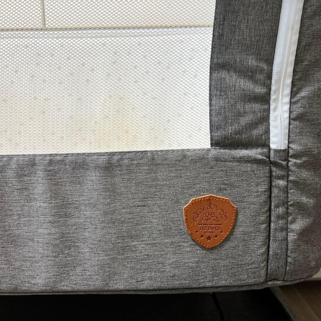 HZDMJ コンパクトベビーベッド グレー②