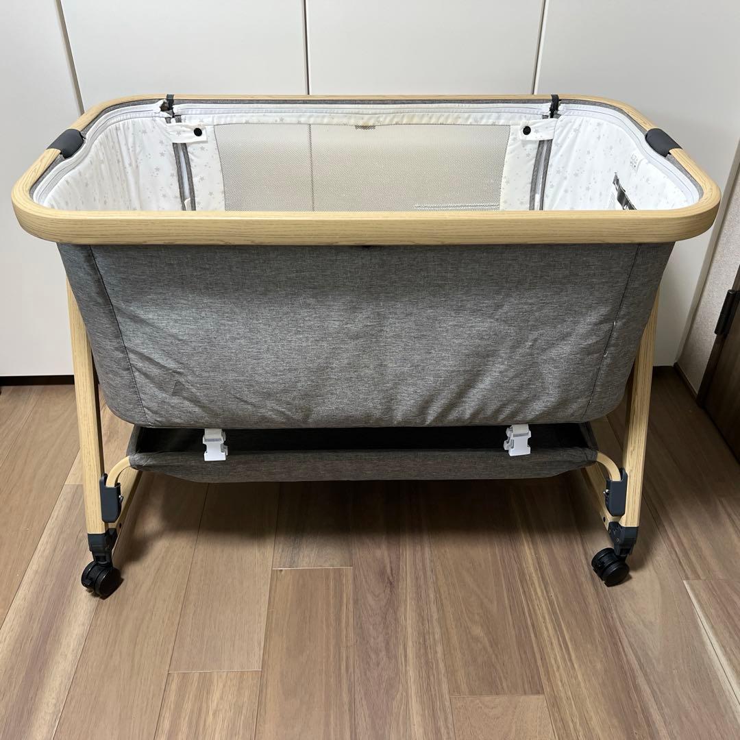HZDMJ コンパクトベビーベッド グレー②