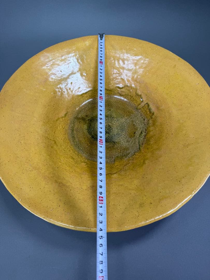 池坊　いけばな　生花.新風体 陶器花器　大きな花器　華道具　直径44.5cm