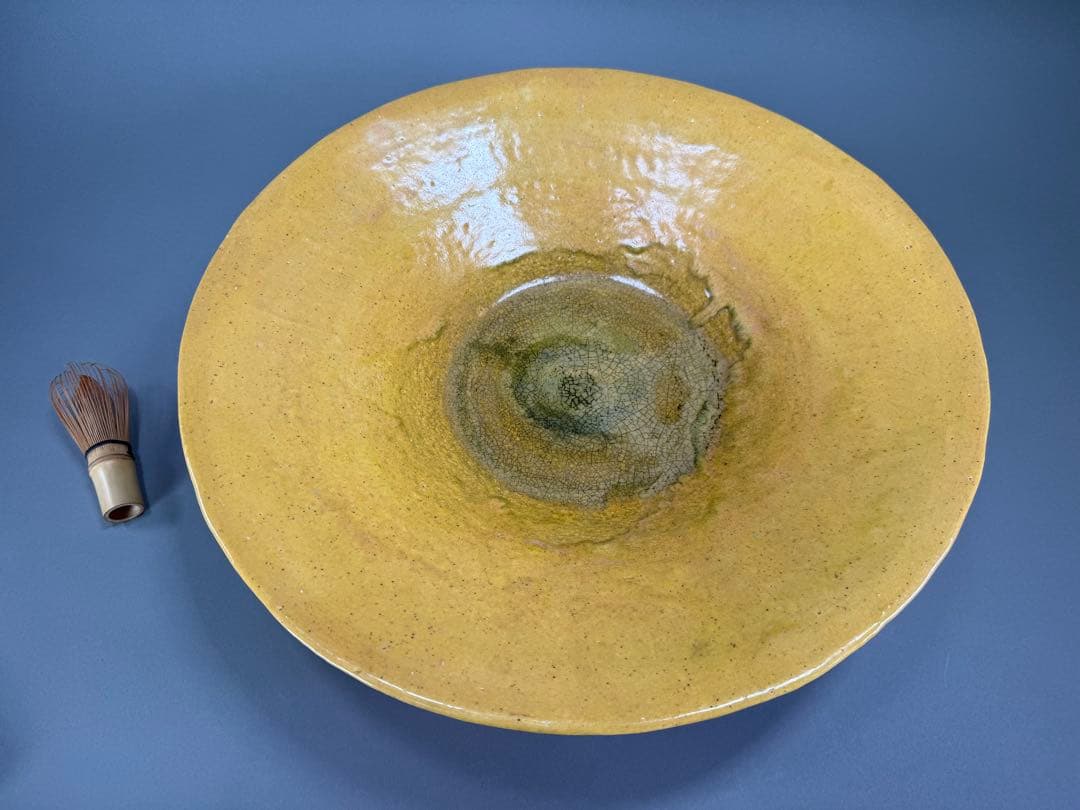 池坊　いけばな　生花.新風体 陶器花器　大きな花器　華道具　直径44.5cm