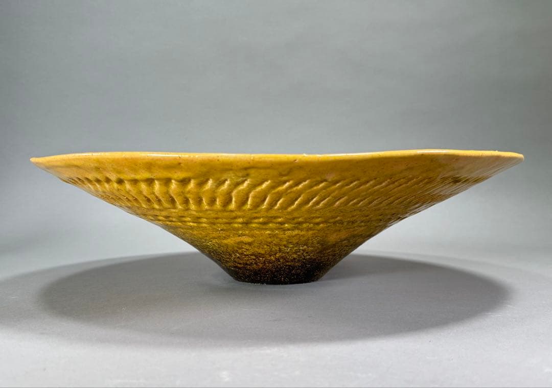 池坊　いけばな　生花.新風体 陶器花器　大きな花器　華道具　直径44.5cm