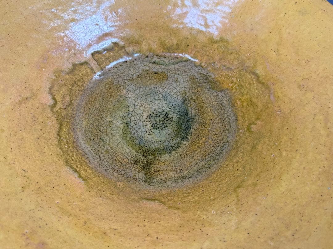 池坊　いけばな　生花.新風体 陶器花器　大きな花器　華道具　直径44.5cm