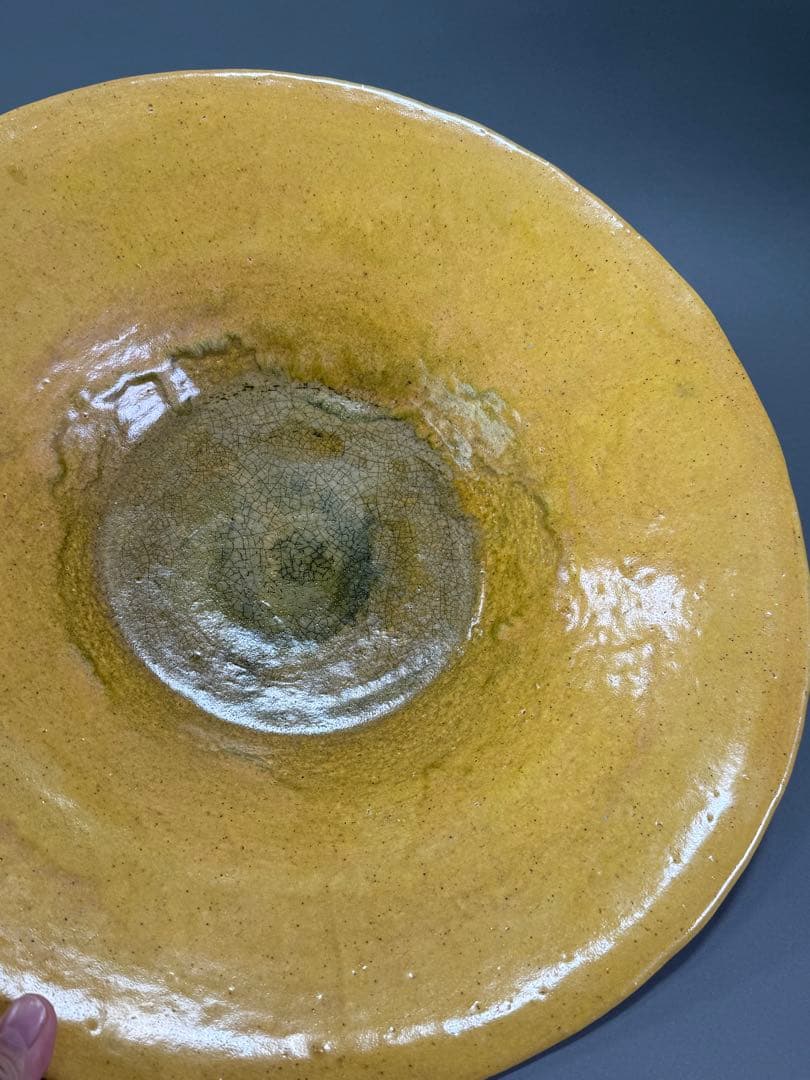 池坊　いけばな　生花.新風体 陶器花器　大きな花器　華道具　直径44.5cm