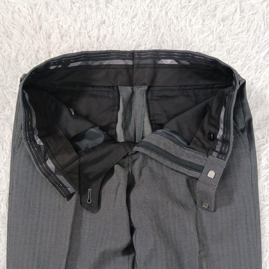 ブラックレーベル　スーツ　日本製　グレー　シャドーストライプ　サイズ36R