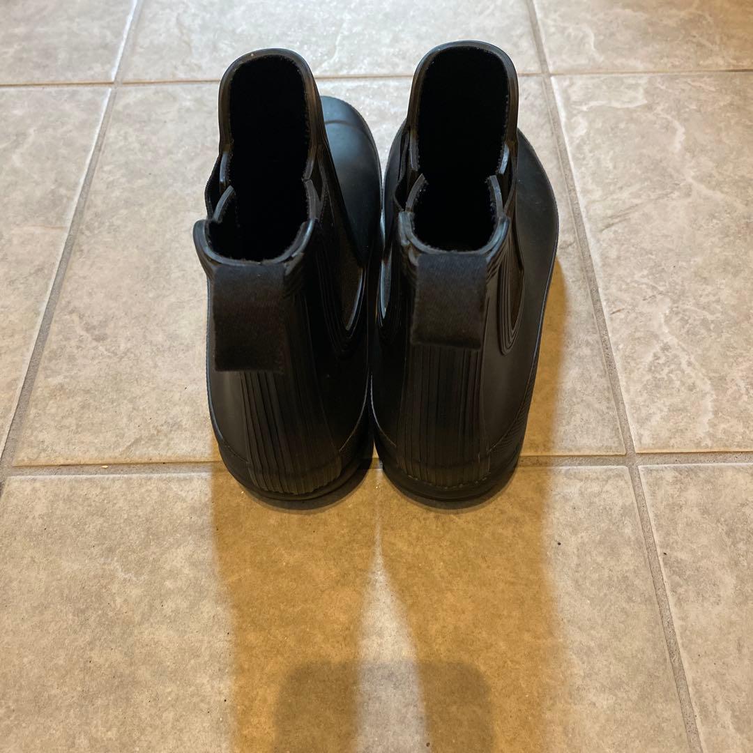 HUNTER ブラック サイドゴア ショートブーツ　24cm