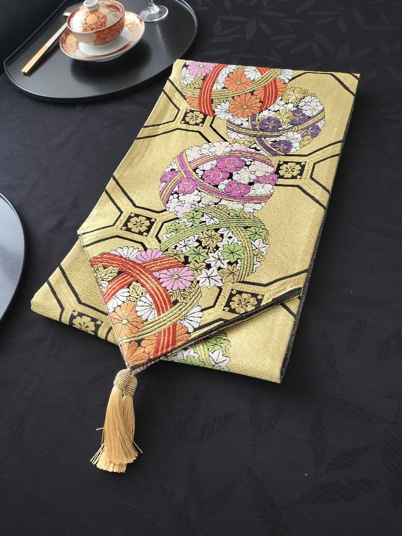 A897★逸品‼️手毬模様‼️ひな祭り‼️テーブルランナー2m16cm