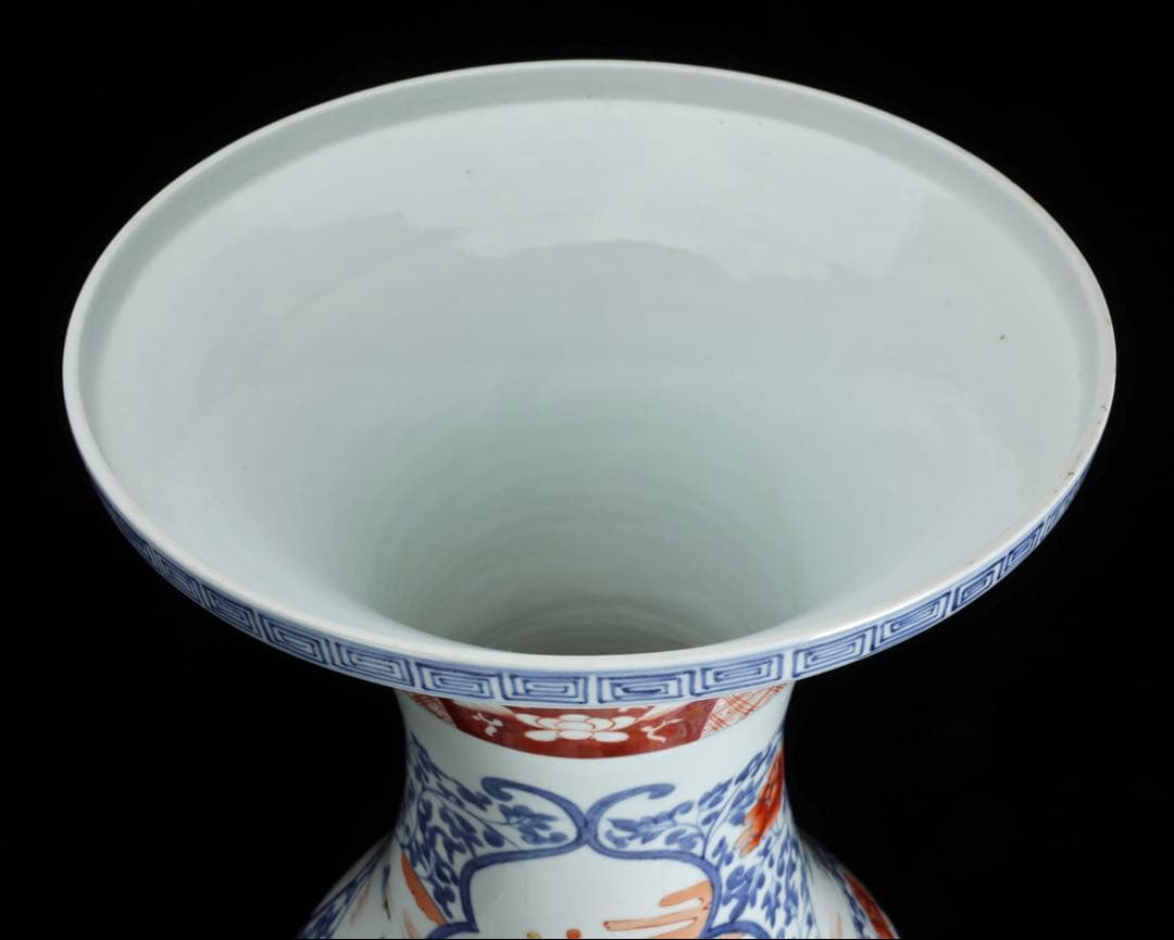 N*p様 有田焼 伊万里焼 色絵花鳥図大花瓶 高さ61㎝ 特大 飾壺 古美術品