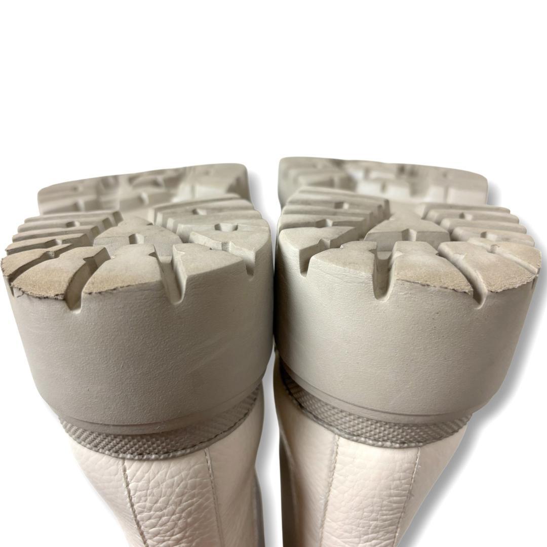 MANOVIE TOSCANE サイドゴアブーツ 38 チェルシーブーツ 白