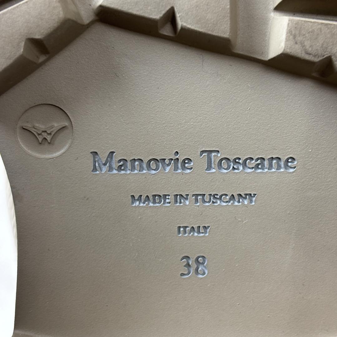 MANOVIE TOSCANE サイドゴアブーツ 38 チェルシーブーツ 白