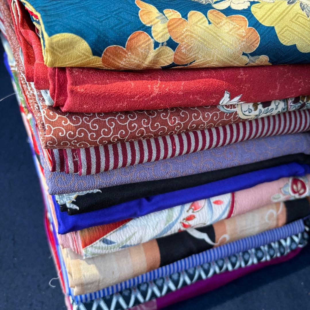 89アンティーク着物12枚おまとめ売り材料正絹
