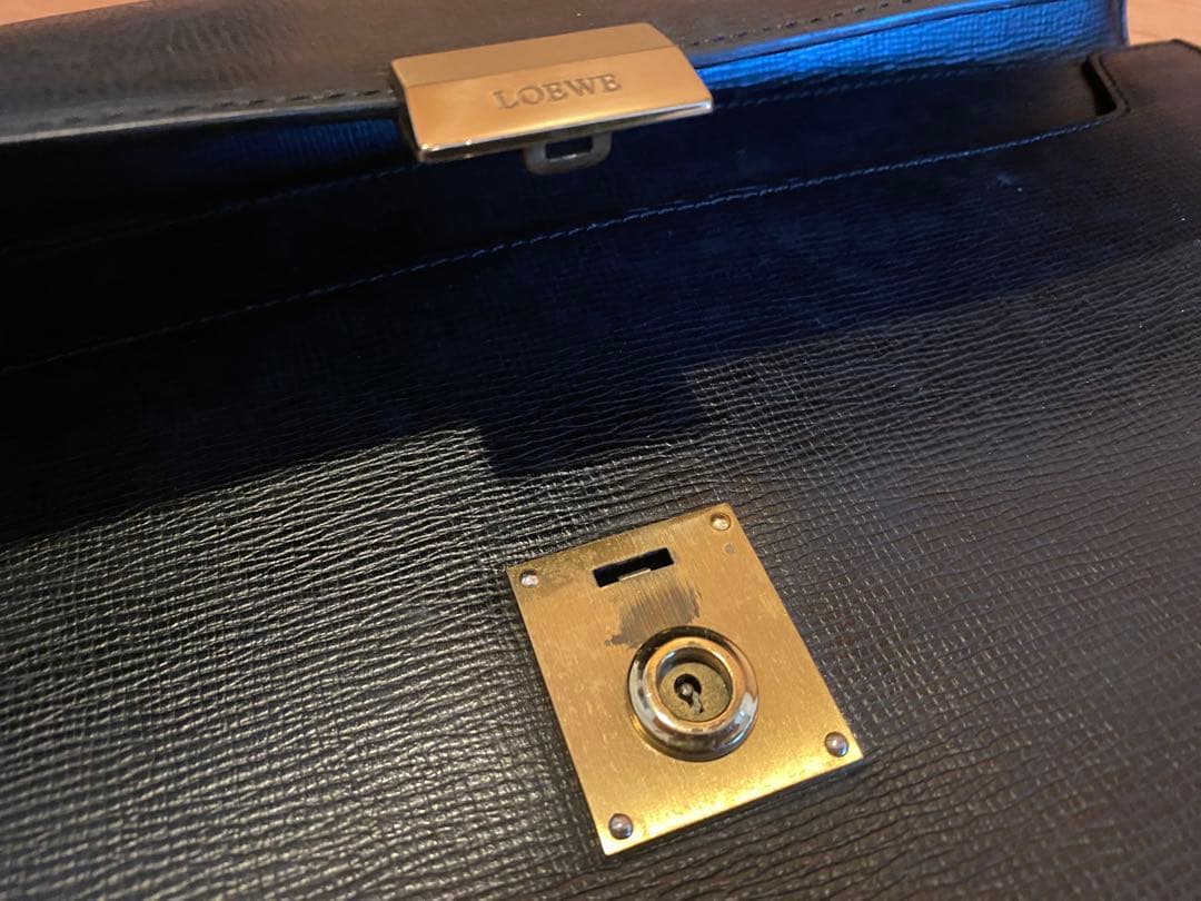 LOEWE レザー ビジネスバッグ ブラック