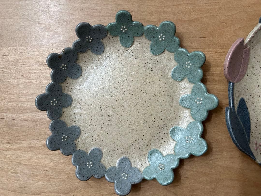 苔色工房　プレート　2枚セット　作家　陶芸　田中遼馬