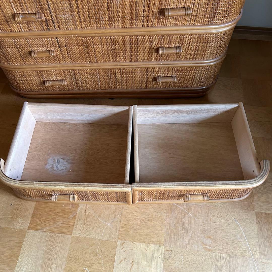 ラタン　籐　キャビネット　箪笥