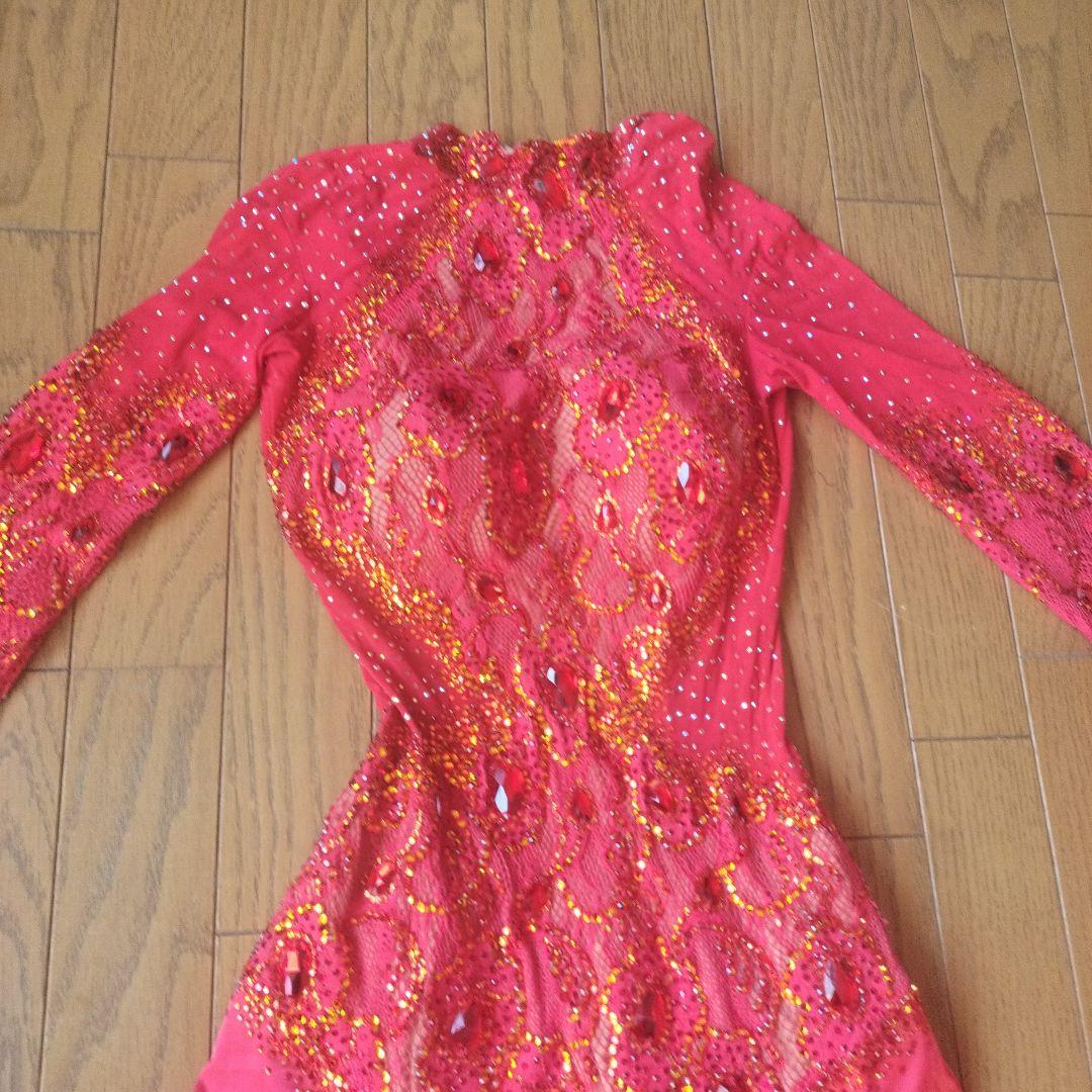 社交ダンス　ドレス赤