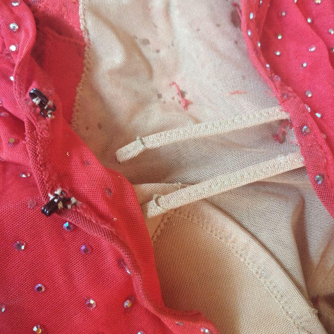 社交ダンス　ドレス赤