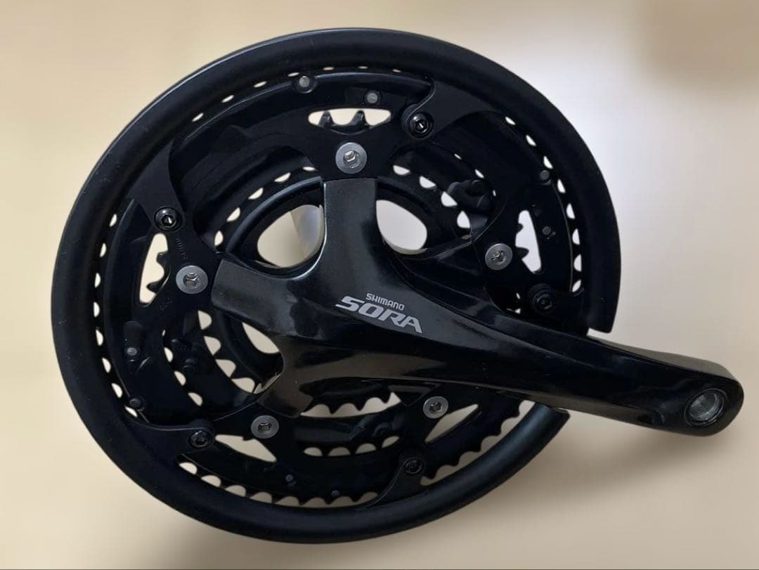 シマノ SORA クランク3速165mm、フロントディレイラー セット