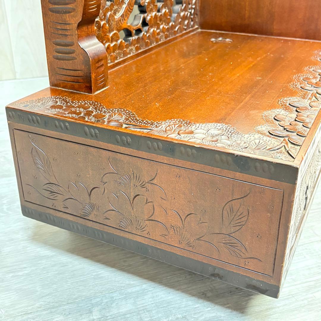 【元祖 軽井沢彫】軽井沢彫 鏡台　桜 さくら彫刻 大阪屋家具店　ドレッサー