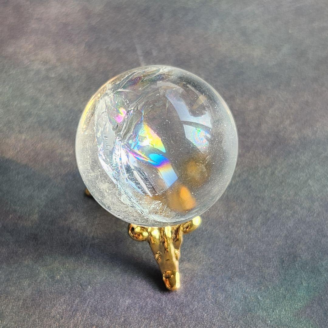 【一点物】超 虹入り✨ ヒマラヤ水晶 丸玉 スフィア ✩.*˚天然石×インテリア