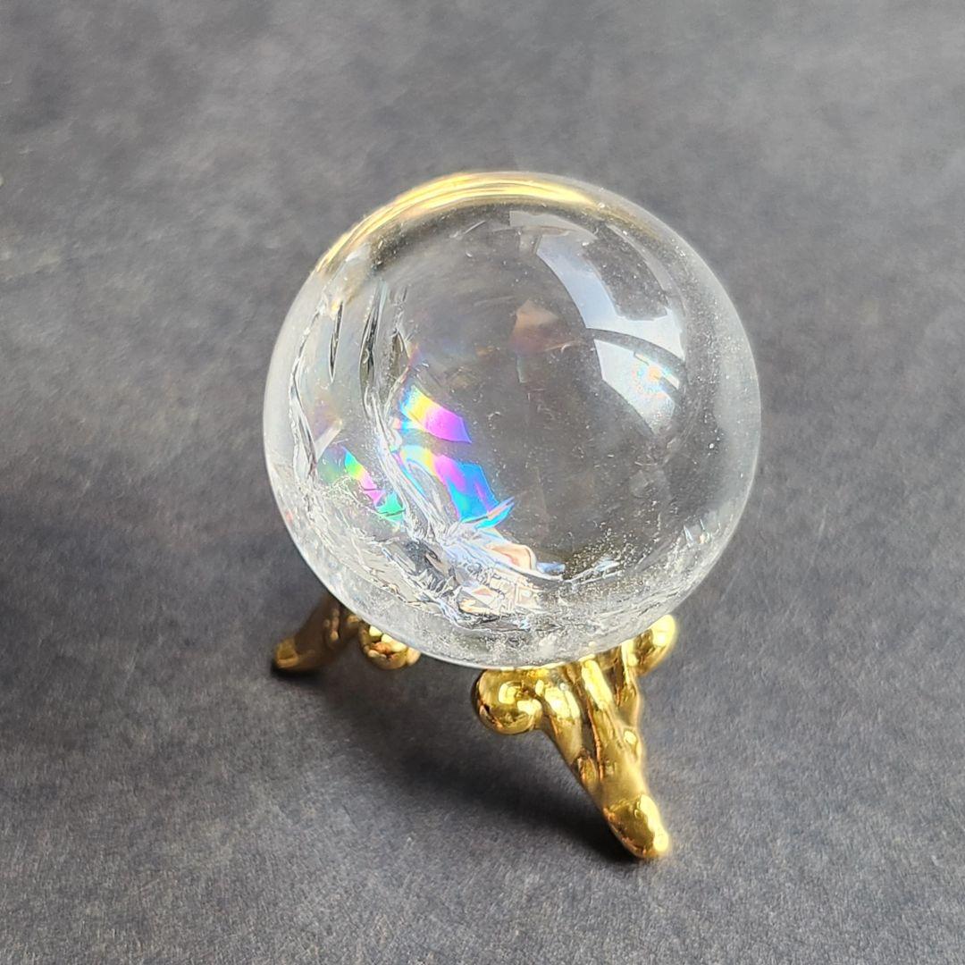 【一点物】超 虹入り✨ ヒマラヤ水晶 丸玉 スフィア ✩.*˚天然石×インテリア