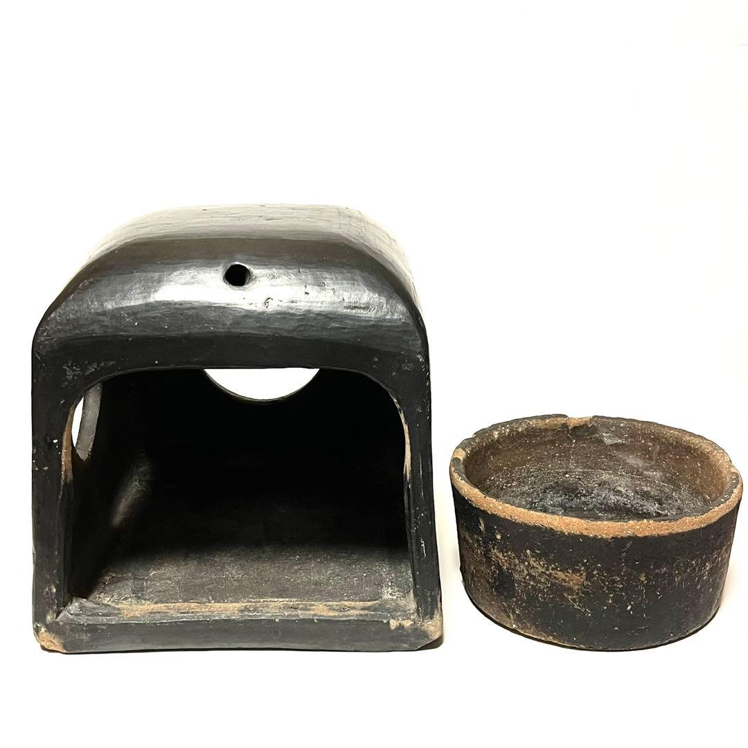 ■時代物・希少■あんか・行火・猫火鉢・置きこたつ・レトロ・古道具・古民具・瓦土製