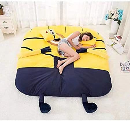 折りたたみベッド 寝袋 可愛い デザイン 四季通じ ミニオンふわふわ マットレス